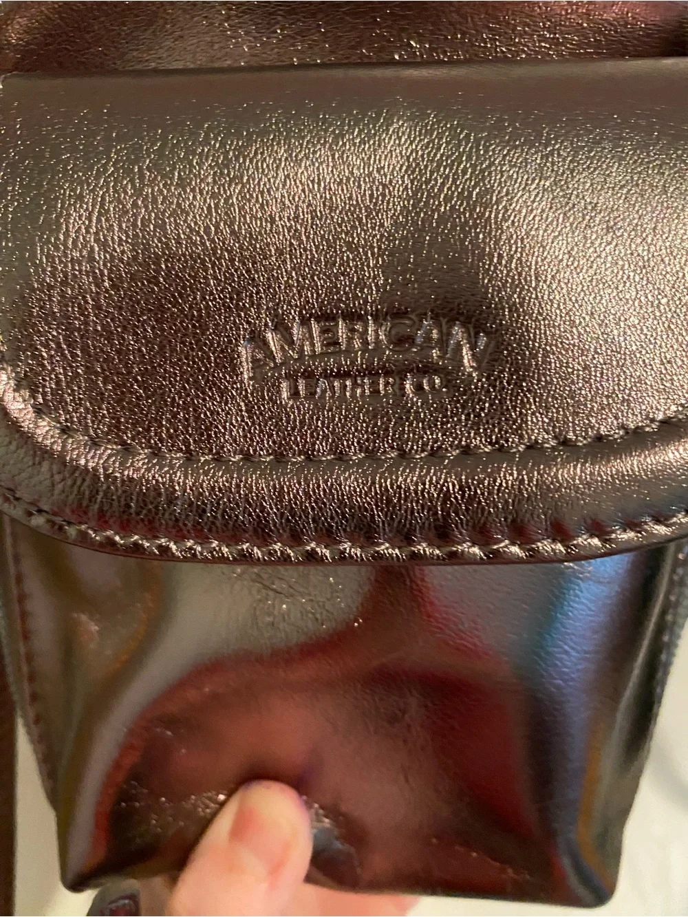 Metallic Crossbody Mini Backpack - Shiny Bronze American Leather Company - Picture 2 of 11